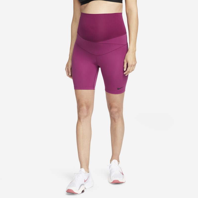 Image of Nike One (M) Dri-FIT Damesshorts van 18 cm (zwangerschapskleding) - Rood