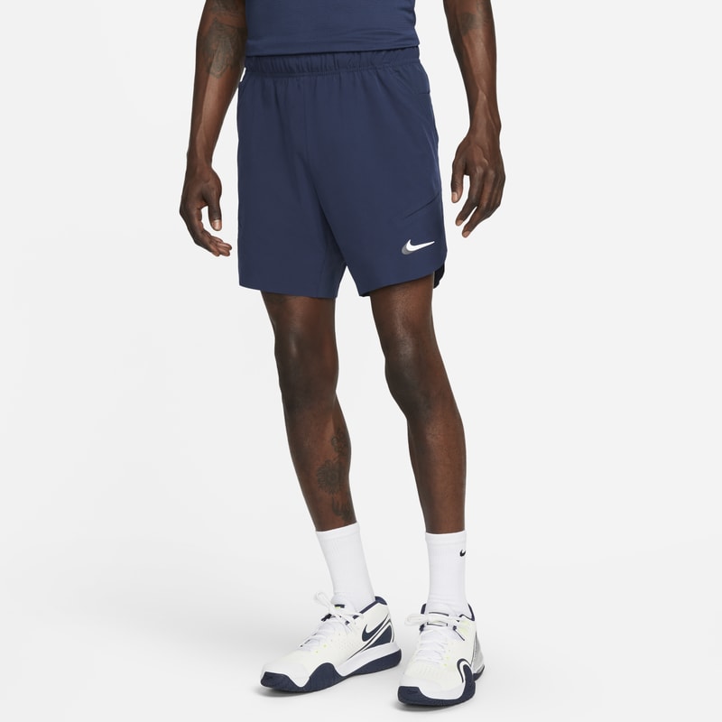 Męskie spodenki tenisowe 18 cm NikeCourt Dri-FIT ADV Slam - Niebieski