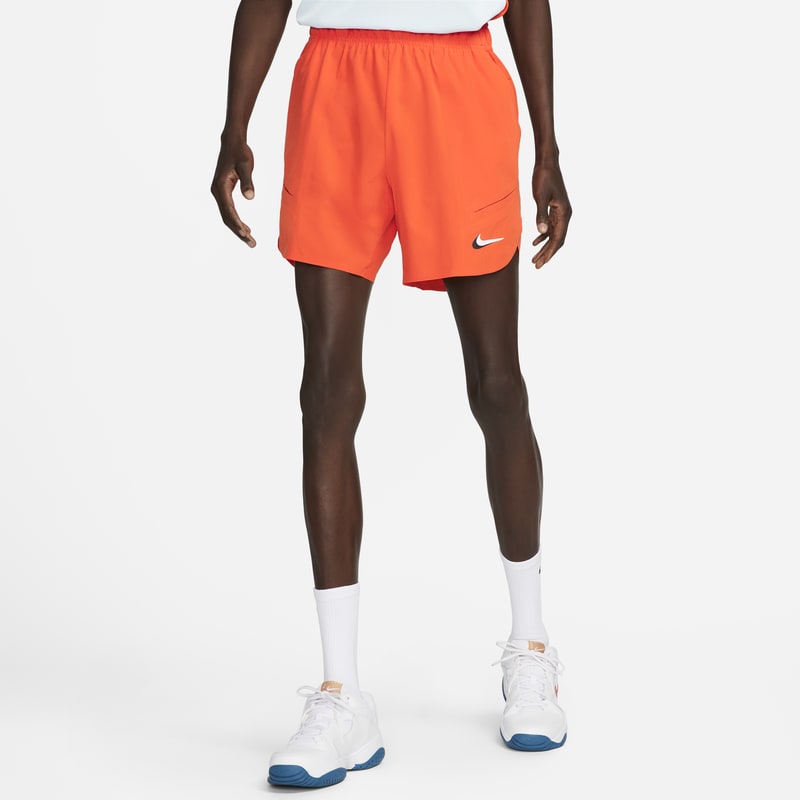 Męskie spodenki tenisowe 18 cm NikeCourt Dri-FIT ADV Slam - Pomarańczowy