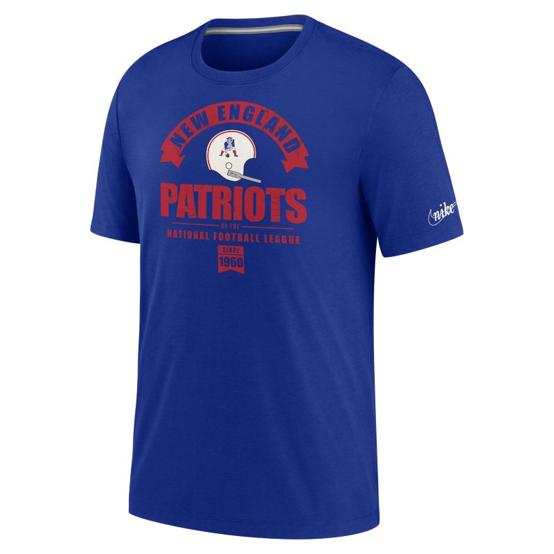 Nike Historic (NFL Patriots) Camiseta Tri-Blend - Hombre - Azul Nike