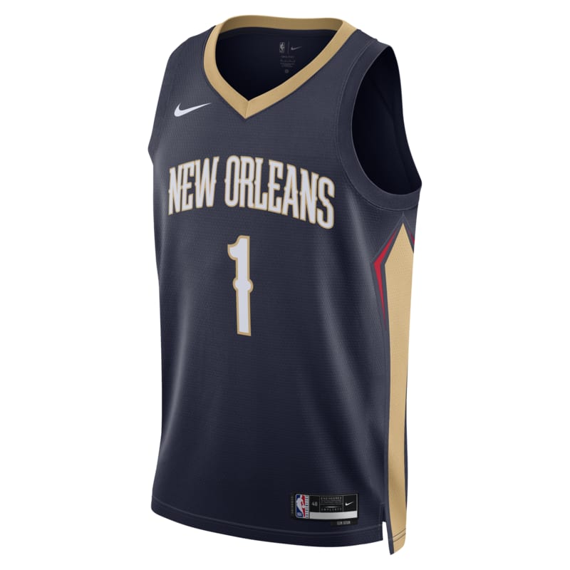 New Orleans Pelicans Icon Edition 2022/23 Nike Dri-FIT NBA Swingman Jersey - Blå