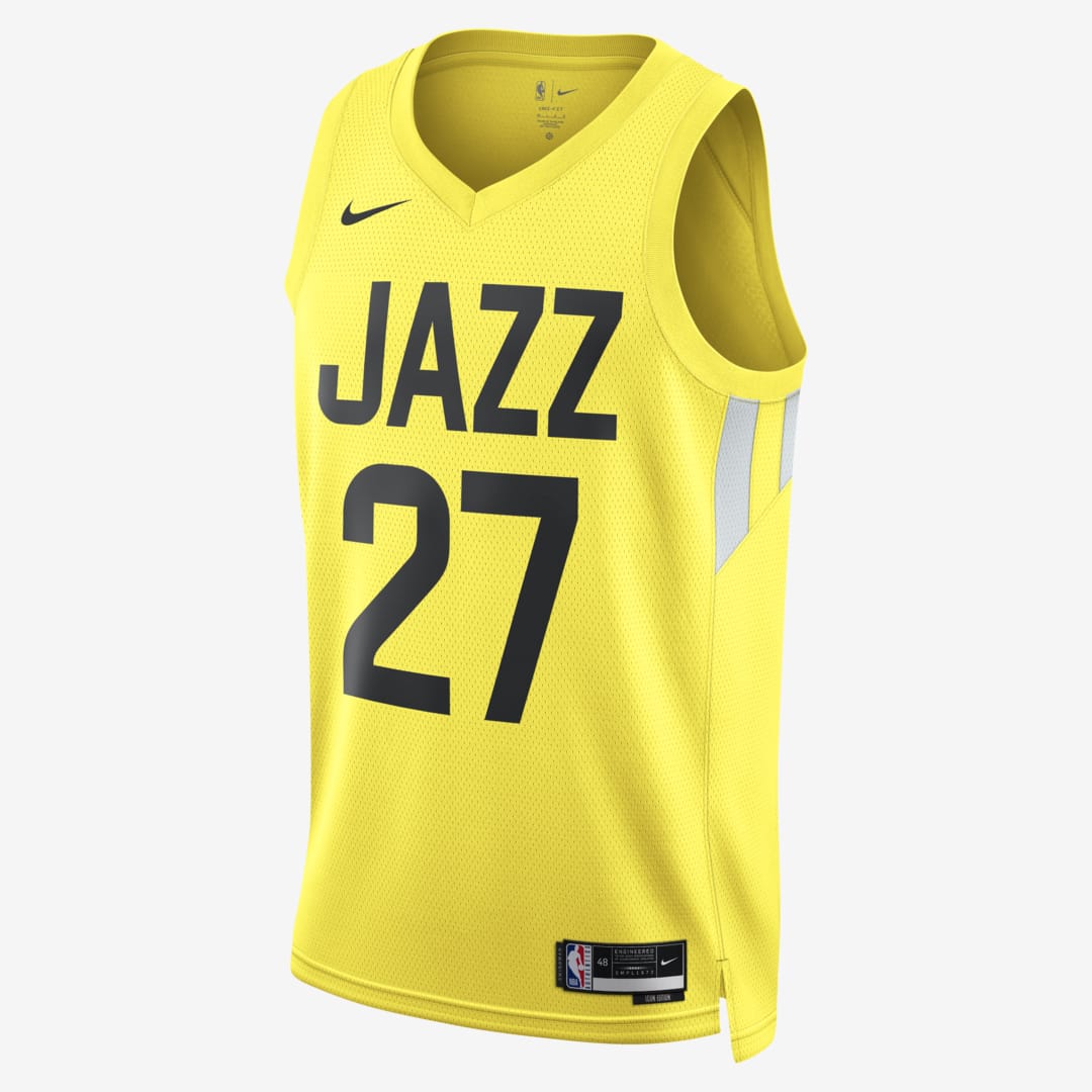 Shop Nike Utah Jazz Icon Edition 2022/23  Men's Dri-fit Nba Swingman Jersey In Yellow