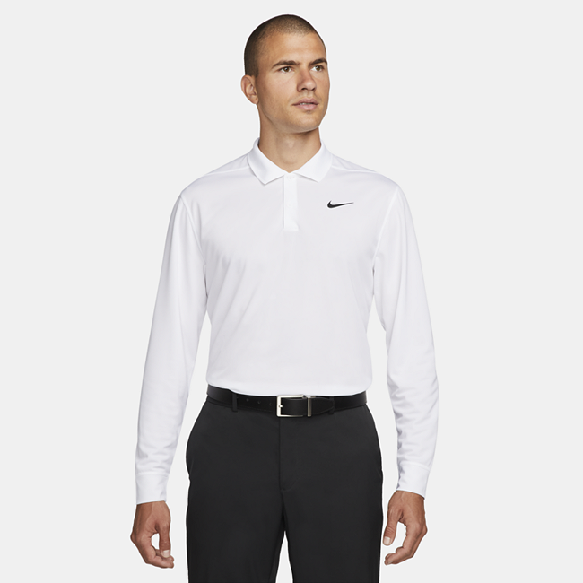 Nike Dri-FIT Victory langermet golfskjorte til herre - White