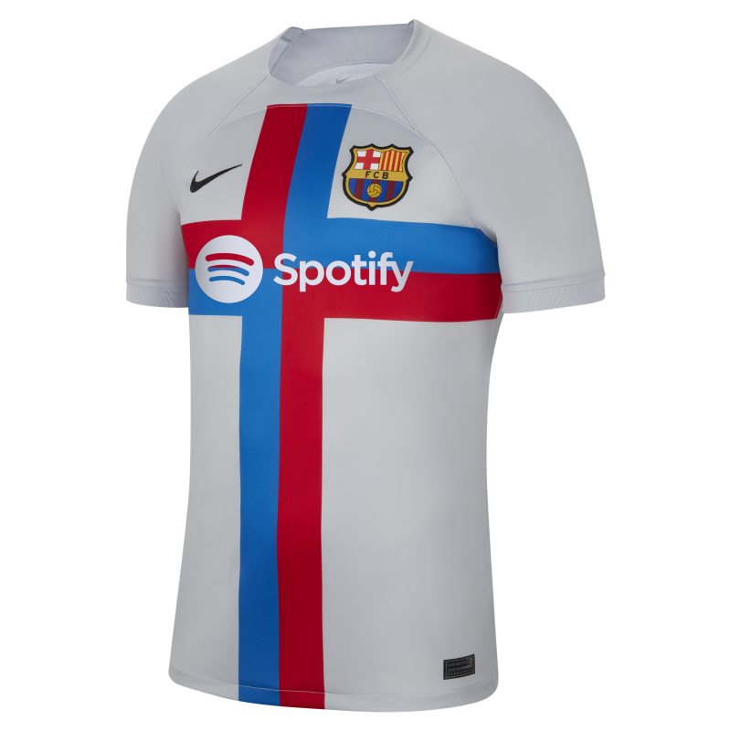 F.C. Barcelona 2022/23 Stadium Third Men's Nike Dri-FIT Football Shirt - Grey
