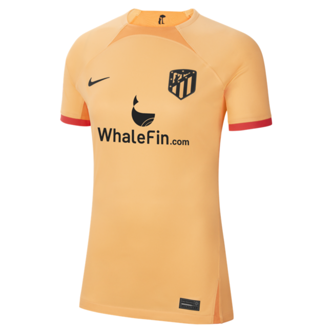 3e maillot de football Nike Dri-FIT Atlético Madrid 2022/23 Stadium pour femme - Orange