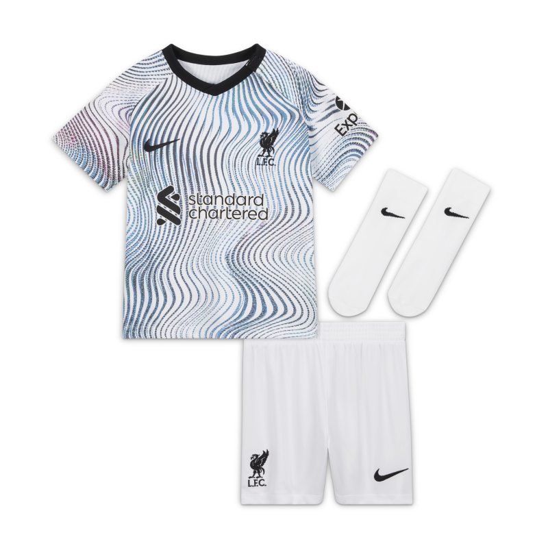 Liverpool F.C. 2022/23 Away Baby/Toddler Nike Football Kit - White