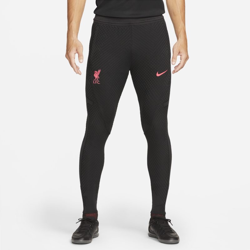 Męskie spodnie piłkarskie z dzianiny Nike Dri-FIT ADV Liverpool F.C. Strike Elite (wersja wyjazdowa) - Czerń