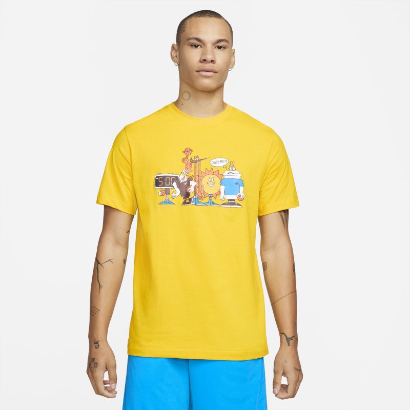 Męski T-shirt do koszykówki Nike - Żółć