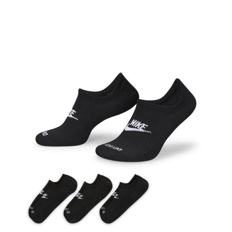 Everyday Plus Cushioned Nike Footie Calcetines - Negro Nike