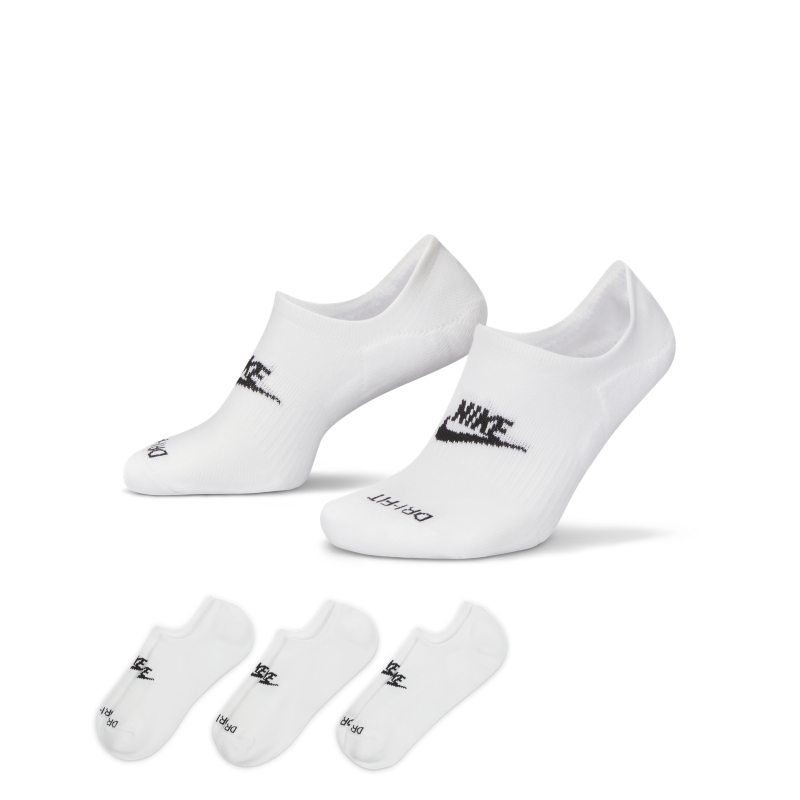 Everyday Plus Cushioned Nike Footie Calcetines - Blanco Nike