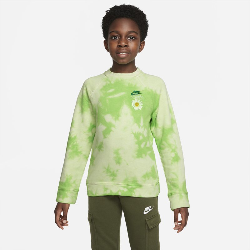Bluza z dzianiny dresowej dla dużych dzieci (chłopców) Nike Sportswear - Zieleń