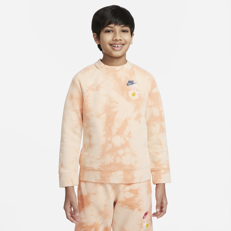 Bluza z dzianiny dresowej dla dużych dzieci (chłopców) Nike Sportswear - Różowy