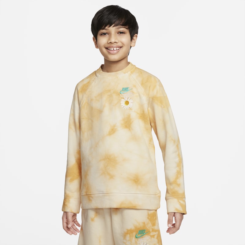 Bluza z dzianiny dresowej dla dużych dzieci (chłopców) Nike Sportswear - Brązowy