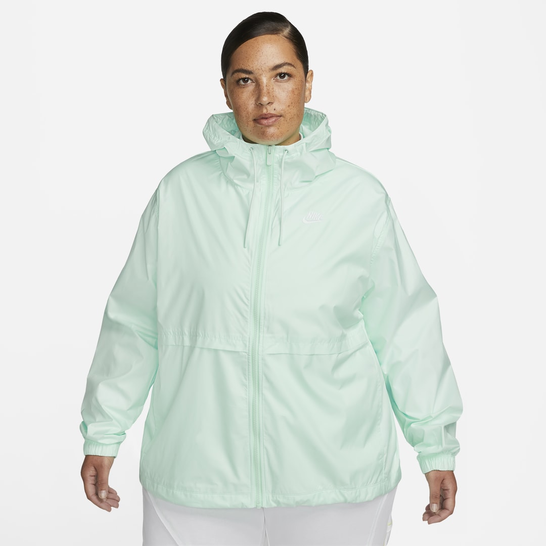 Nike Women's  Sportswear Essential Repel Woven Jacket (plus Size) In Green
