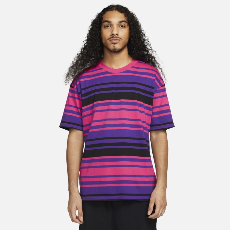 T-shirt w paski do skateboardingu Nike SB - Fiolet