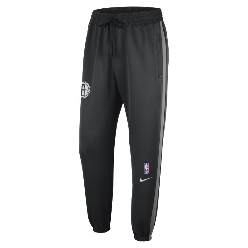 Brooklyn Nets Showtime Men's Nike Dri-FIT NBA Trousers - Black
