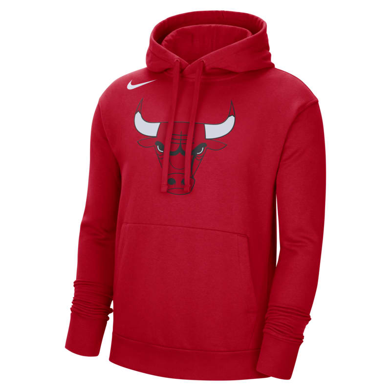 Chicago Bulls Men's Nike NBA Fleece Pullover Hoodie - Red