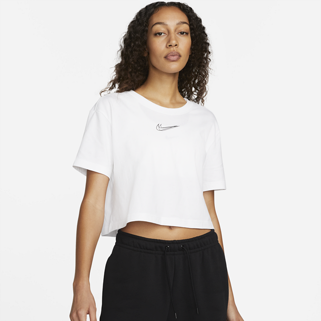 Женская укороченная футболка для танцев Nike Sportswear - Белый