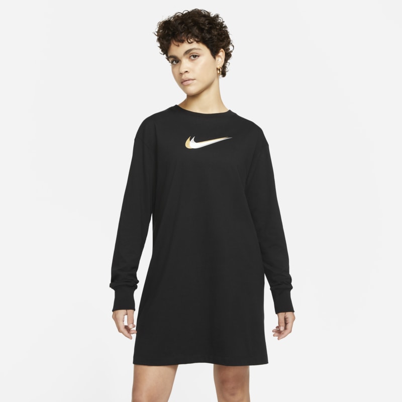 Damska sukienka z długim rękawem do tańca Nike Sportswear - Czerń