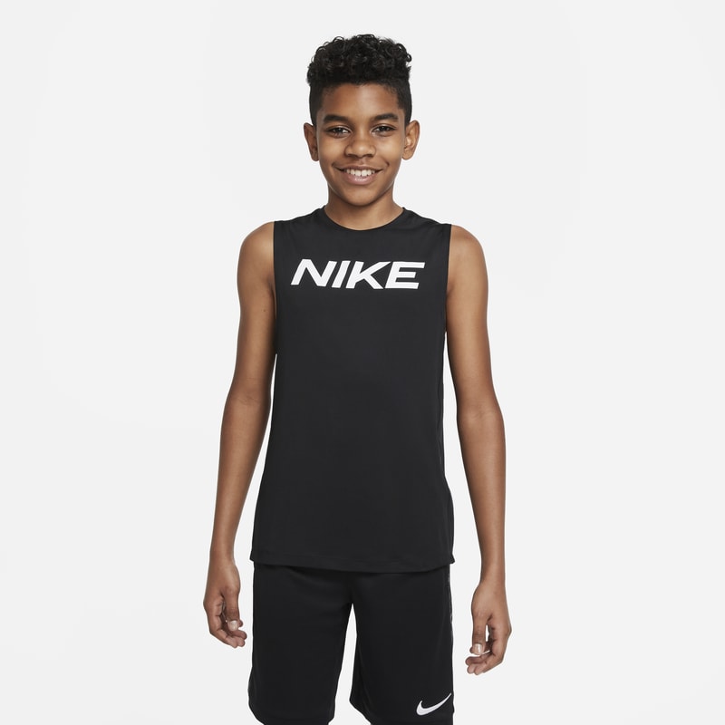 Ärmlös tröja Nike Pro för ungdom (killar) - Svart