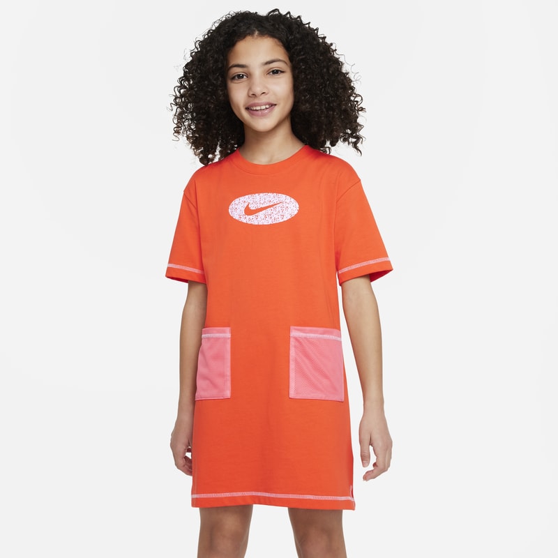 Jerseyklänning Nike Sportswear Icon Clash för ungdom (tjejer) - Orange