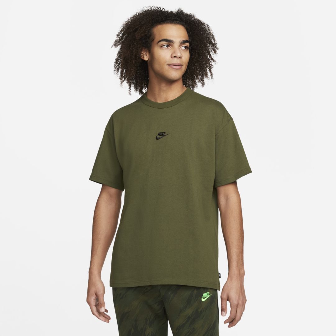 Nike Sportswear Premium Essentials Men's T-shirt In Rough Green,black