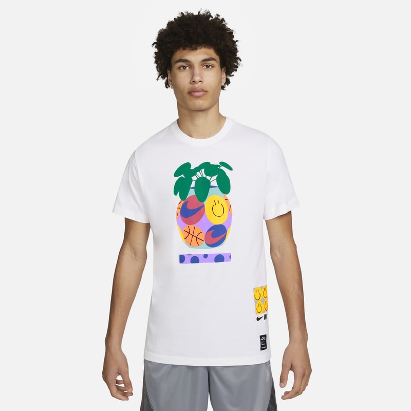 Męski T-shirt do koszykówki Nike A.I.R. - Biel