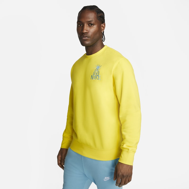 Męska bluza z dzianiny Nike Sportswear - Żółć