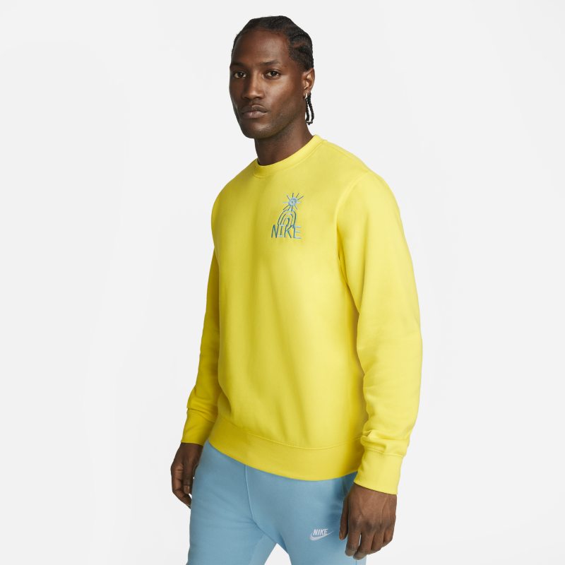 Nike Sportswear Men's Fleece Crew - Yellow