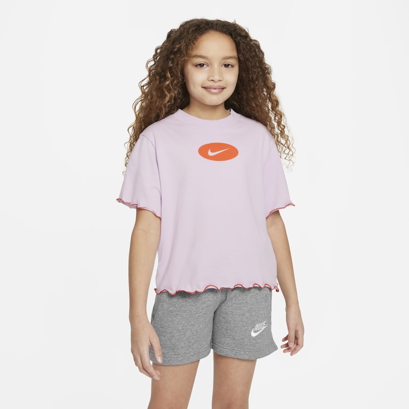 T-shirt treningowy dla dużych dzieci (dziewcząt) Nike Dri-FIT Icon Clash - Fiolet
