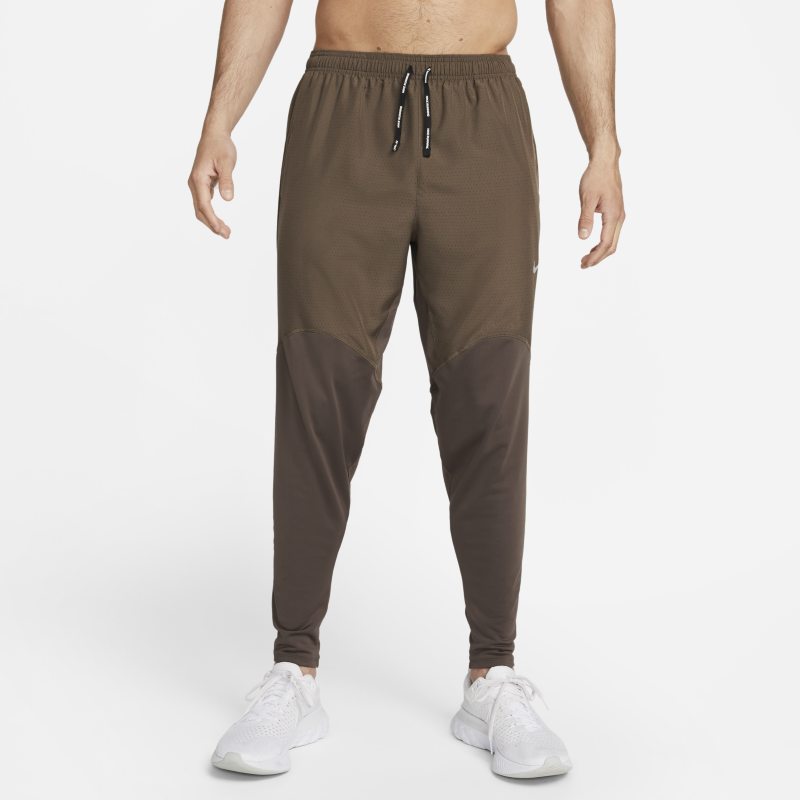 Męskie spodnie startowe z wszytą bielizną Nike Dri-FIT - Brązowy