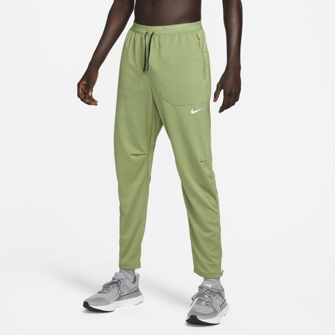 Shop Nike Men's Phenom Dri-fit Knit Running Pants In Green