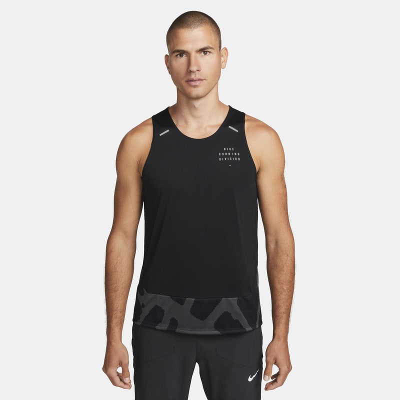 Męska koszulka bez rękawów do biegania Nike Dri-FIT Run Division Rise 365 - Czerń