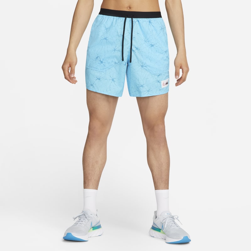 Nike Stride D.Y.E. Męskie spodenki do biegania 18 cm - Niebieski