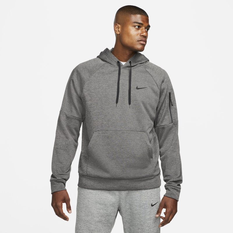 Nike Therma-FIT Men's Pullover Fitness Hoodie - Grey