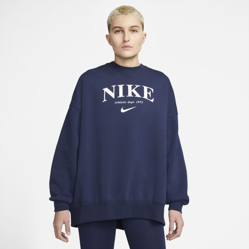 Damska bluza z dzianiny o kroju oversize Nike Sportswear Essentials - Niebieski