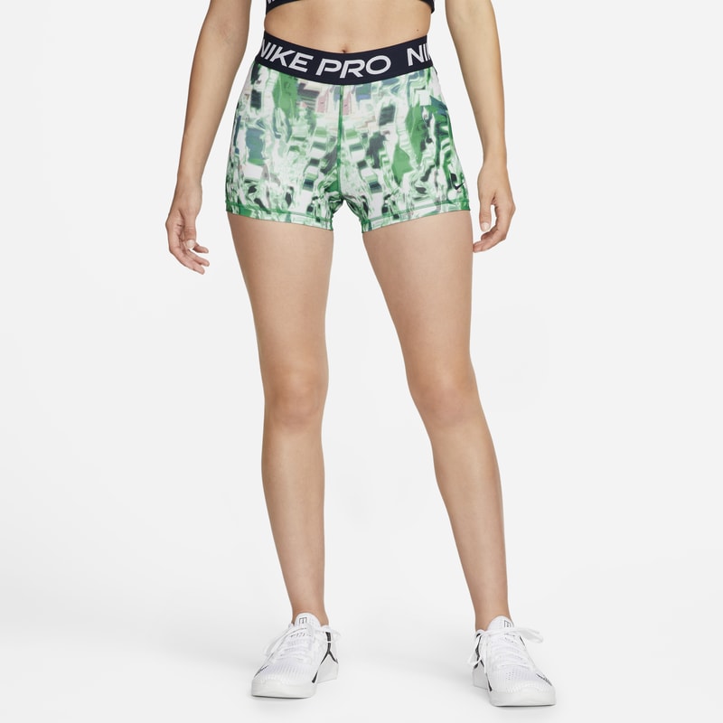 Shorts med heltäckande tryck och medelhög midja Nike för kvinnor - Grön