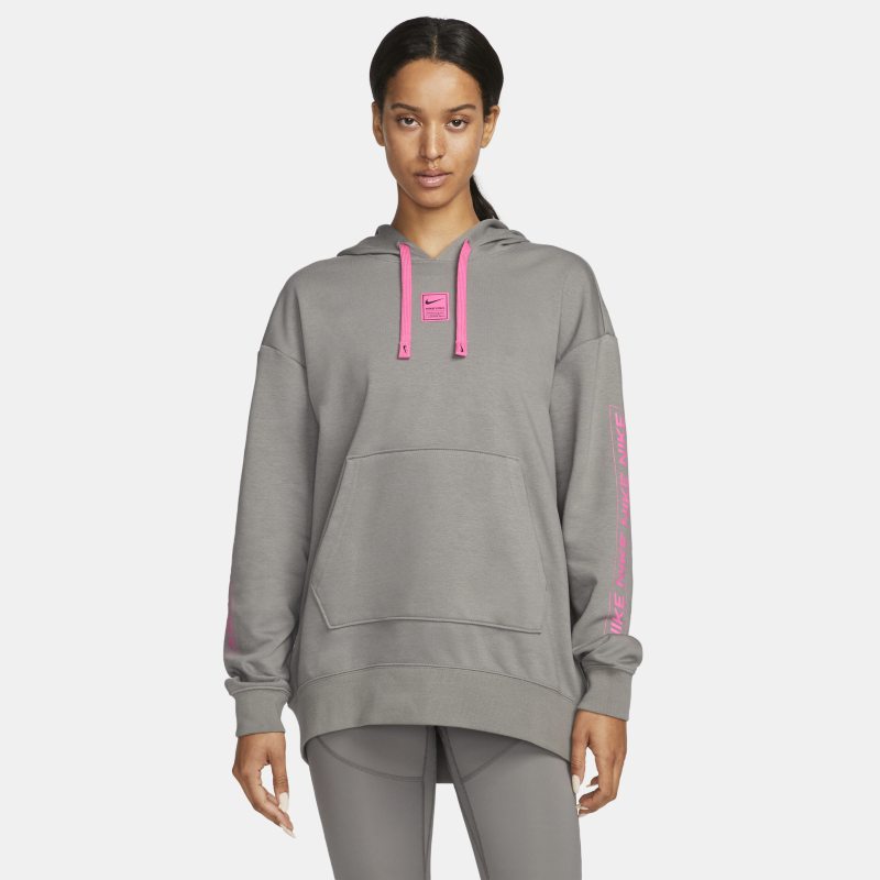Nike Pro Dri-FIT Get Fit Women's Graphic Hoodie - Grey