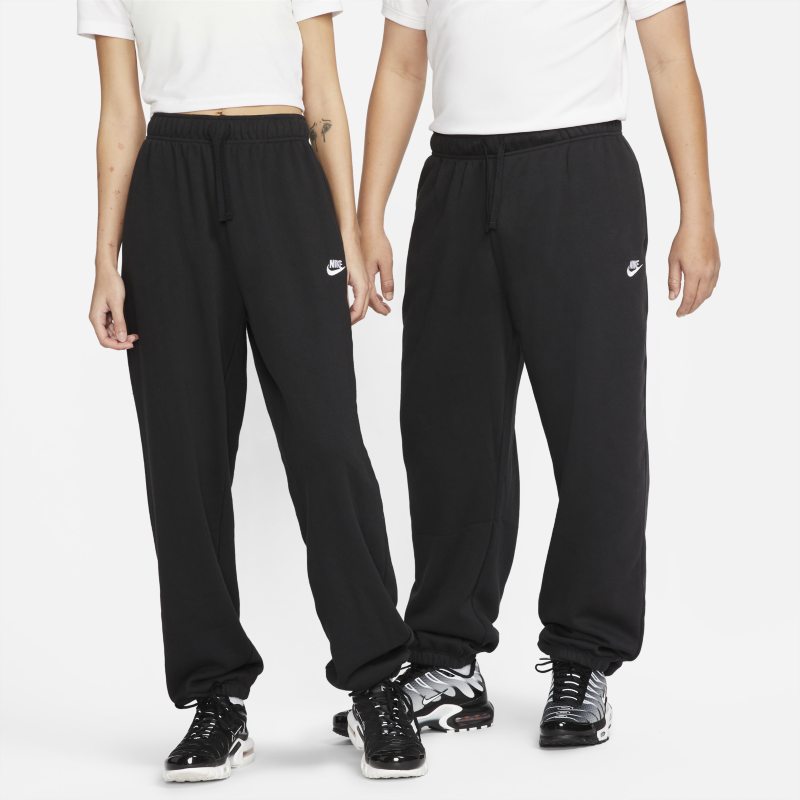 Nike Sportswear Club Fleece Women's Mid-Rise Oversized Tracksuit Bottoms - Black