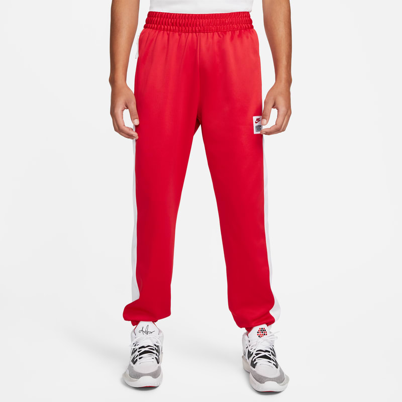 Męskie dzianinowe spodnie do koszykówki Nike Therma-FIT Starting 5 - Czerwony