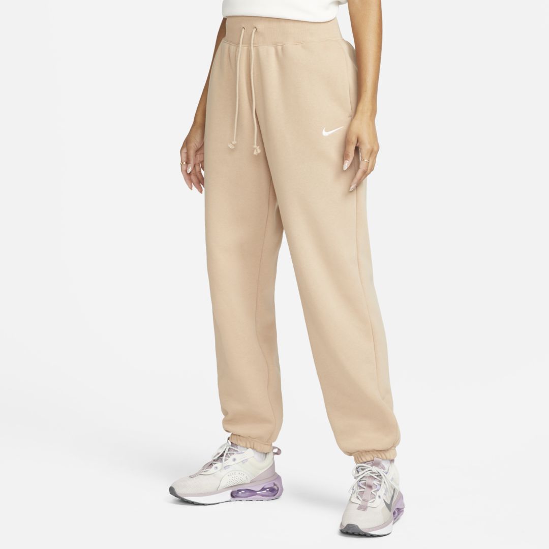 Nike Sportswear Phoenix High Waist Fleece Sweatpants In Brown