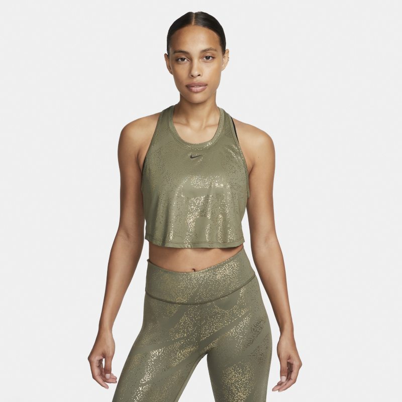 Nike Dri-FIT One Women's Printed Training Tank - Green