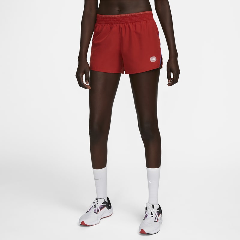Damskie spodenki do biegania Nike Dri-FIT 10K Icon Clash - Czerwony