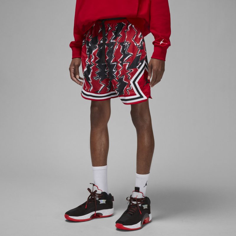 Męskie spodenki ze wstawkami w kształcie rombu Jordan Dri-FIT Sport BC - Czerwony