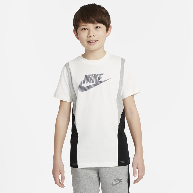 Koszulka z krótkim rękawem dla dużych dzieci Nike Sportswear Hybrid - Szary
