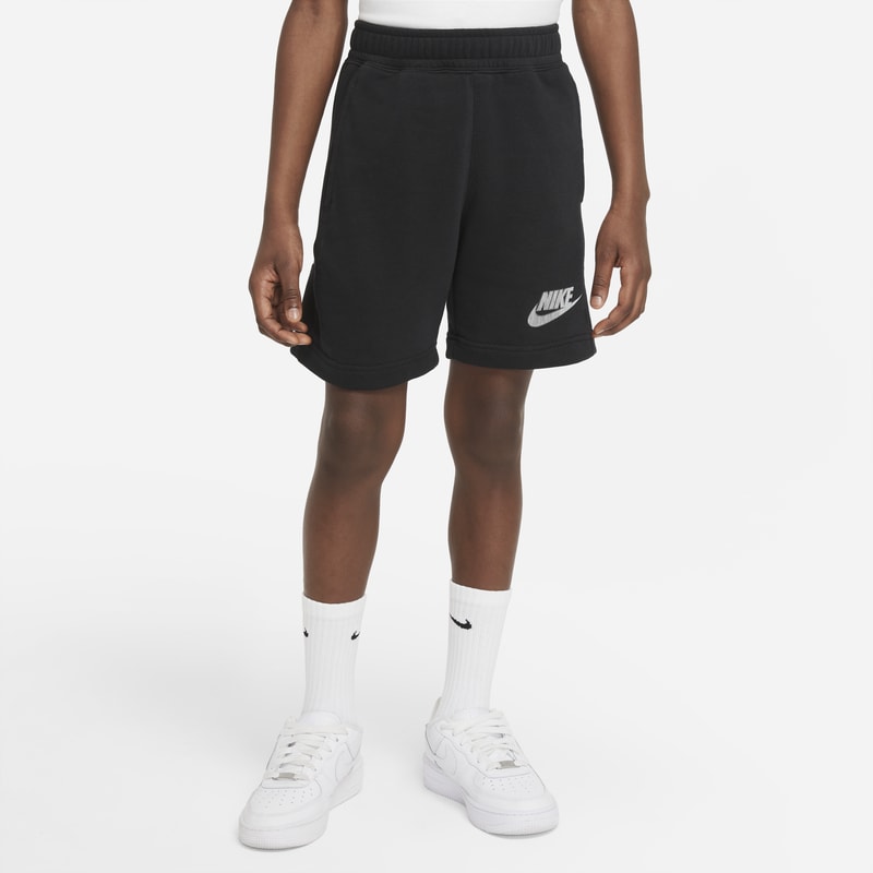 Shorts i sweatshirttyg Nike Sportswear Hybrid för ungdom (killar) - Svart