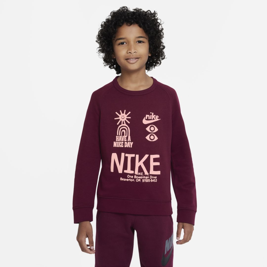 Nike Sportswear Big Kids' (boys') French Terry Sweatshirt In Red