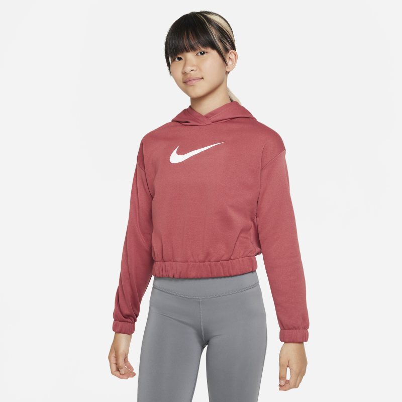 Nike Therma-FIT Older Kids' (Girls') Pullover Hoodie - Red