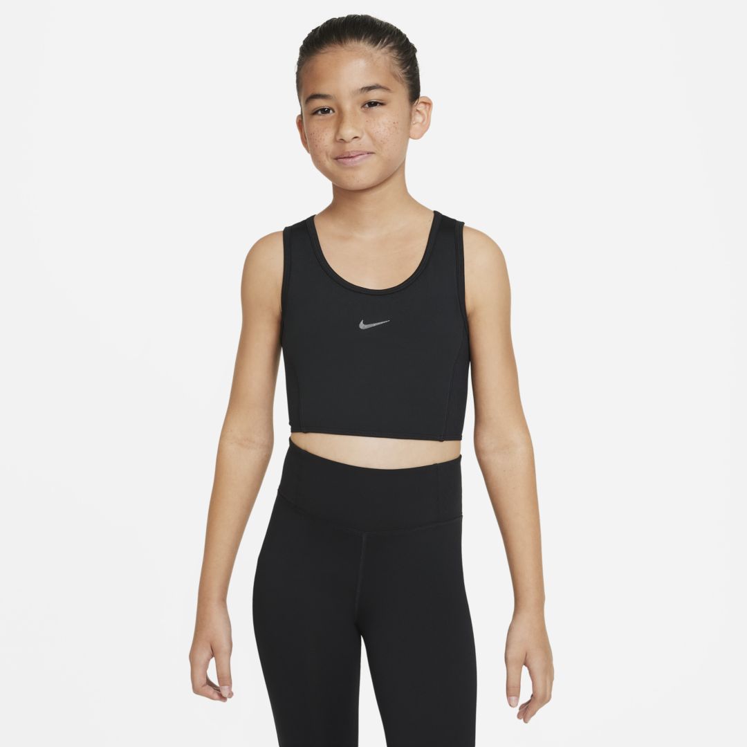 Nike Yoga Big Kids' (girls') Dri-fit Tank Top In Black