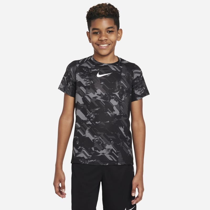 Koszulka treningowa dla dużych dzieci (chłopców) Nike Pro Dri-FIT - Czerń
